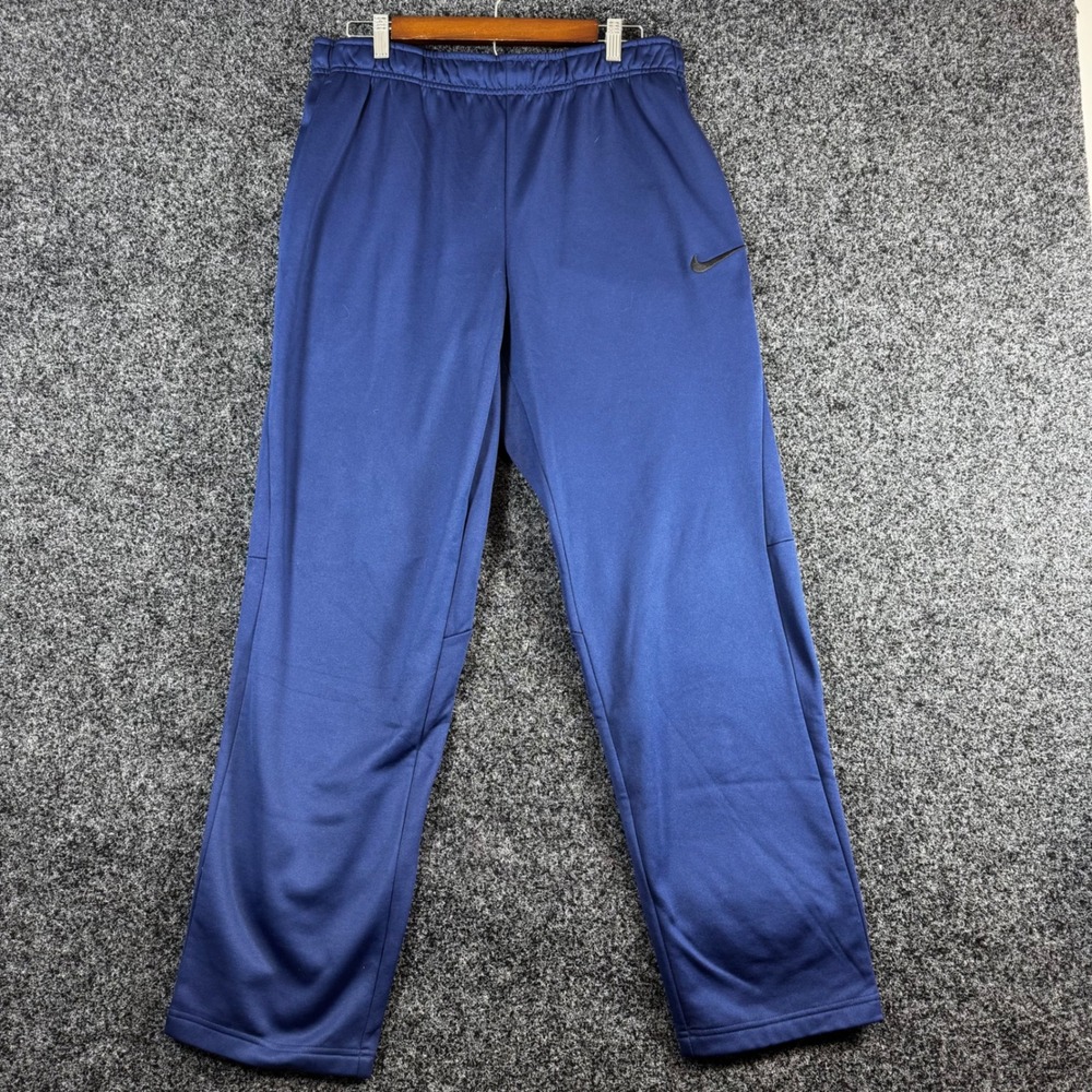 Nike Therma-FIT Mens Blue Fleece Lined Athletic Sweatpants Joggers Medium‎